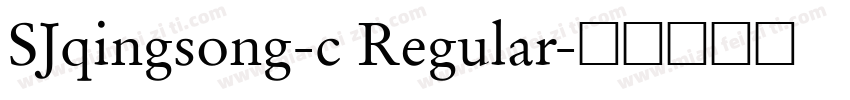 SJqingsong-c Regular字体转换